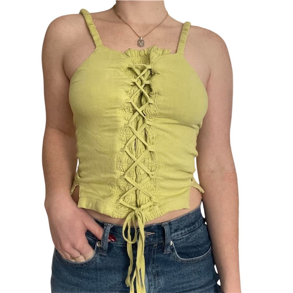 Free People Tie Front Top, Size XS